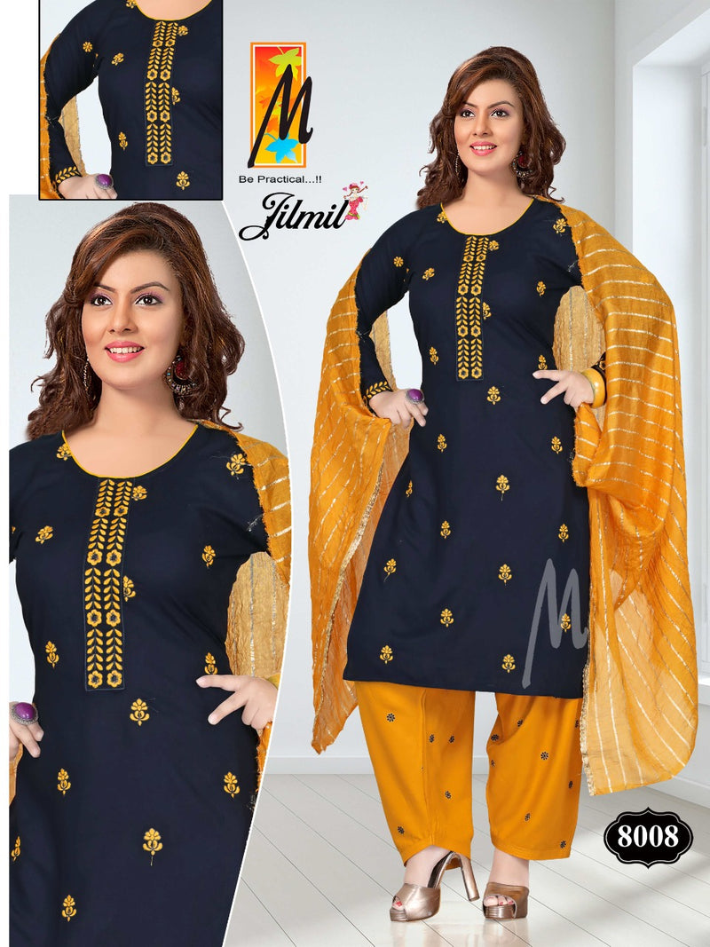 Master Zilmzil Rayon Printed Ready Made Patiala Style Party Wear Salwar Kameez