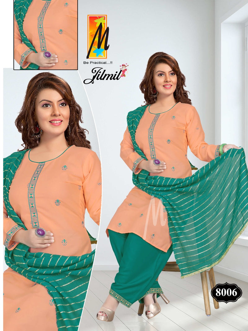 Master Zilmzil Rayon Printed Ready Made Patiala Style Party Wear Salwar Kameez