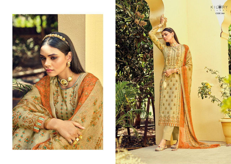 Kilory Trends Zinab Cambric Cotton Party Wear Salwar Suits With Fancy Embroidery