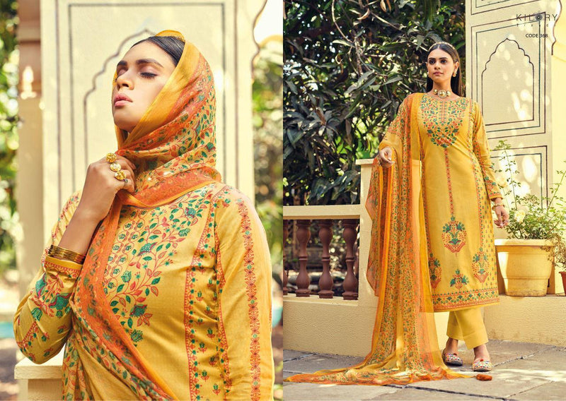 Kilory Trends Zinab Cambric Cotton Party Wear Salwar Suits With Fancy Embroidery