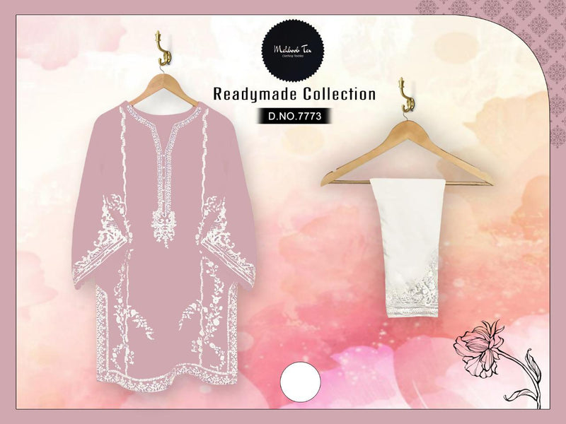 Mehboob Tex Zinam Vol 1 Georgette Embroidered Pakistani Style Fancy Wear Kurtis With Bottom