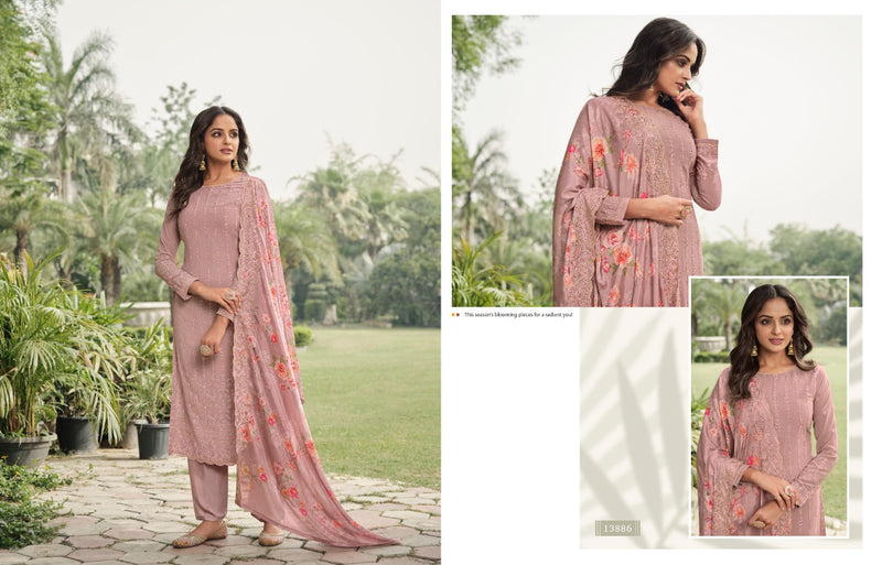 Zisa Elegant Vol 3 Georgette Sequence Embroidery Work Fancy Designer Partywear Salwar Kameez