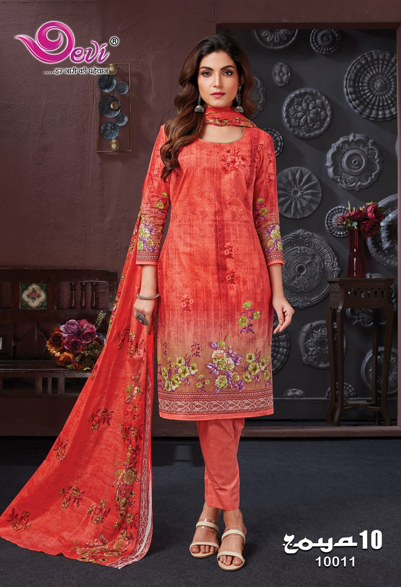 Devi Fashion Zoya Vol 10 Cotton Printed Designer Salwar Kameez