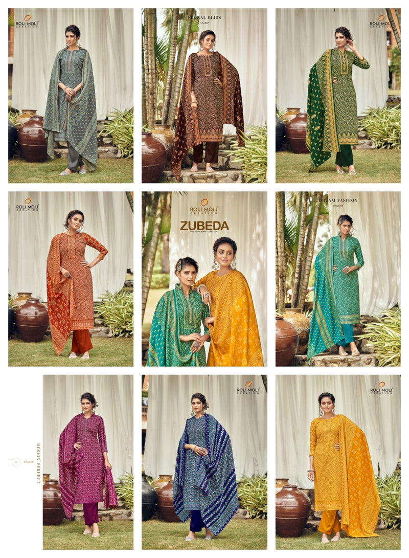 Roli Moli Creation Zubeda Pashmina With Heavy Printed Work Stylish Designer Festive Wear Salwar Kameez