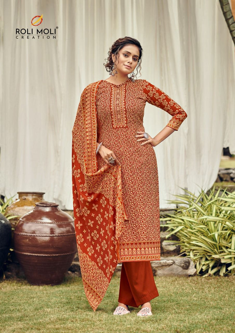 Roli Moli Creation Zubeda Pashmina With Heavy Printed Work Stylish Designer Festive Wear Salwar Kameez