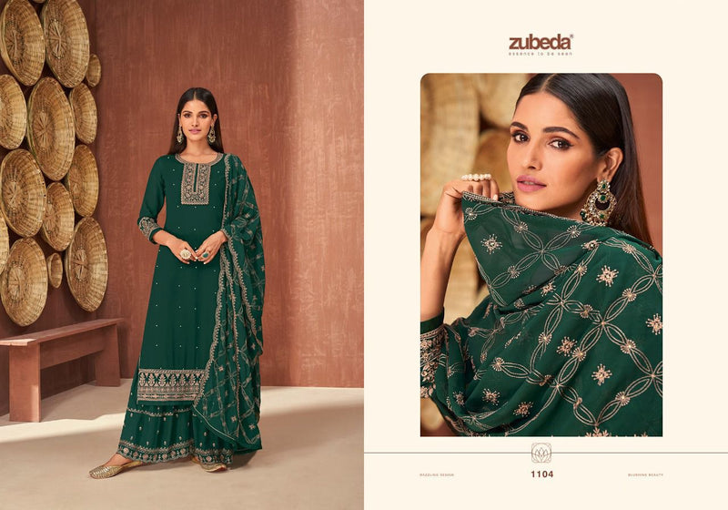 Zubeda Ruzan Georgette Heavy Embroidery Work Fancy Designer Partywear Salwar Kameez