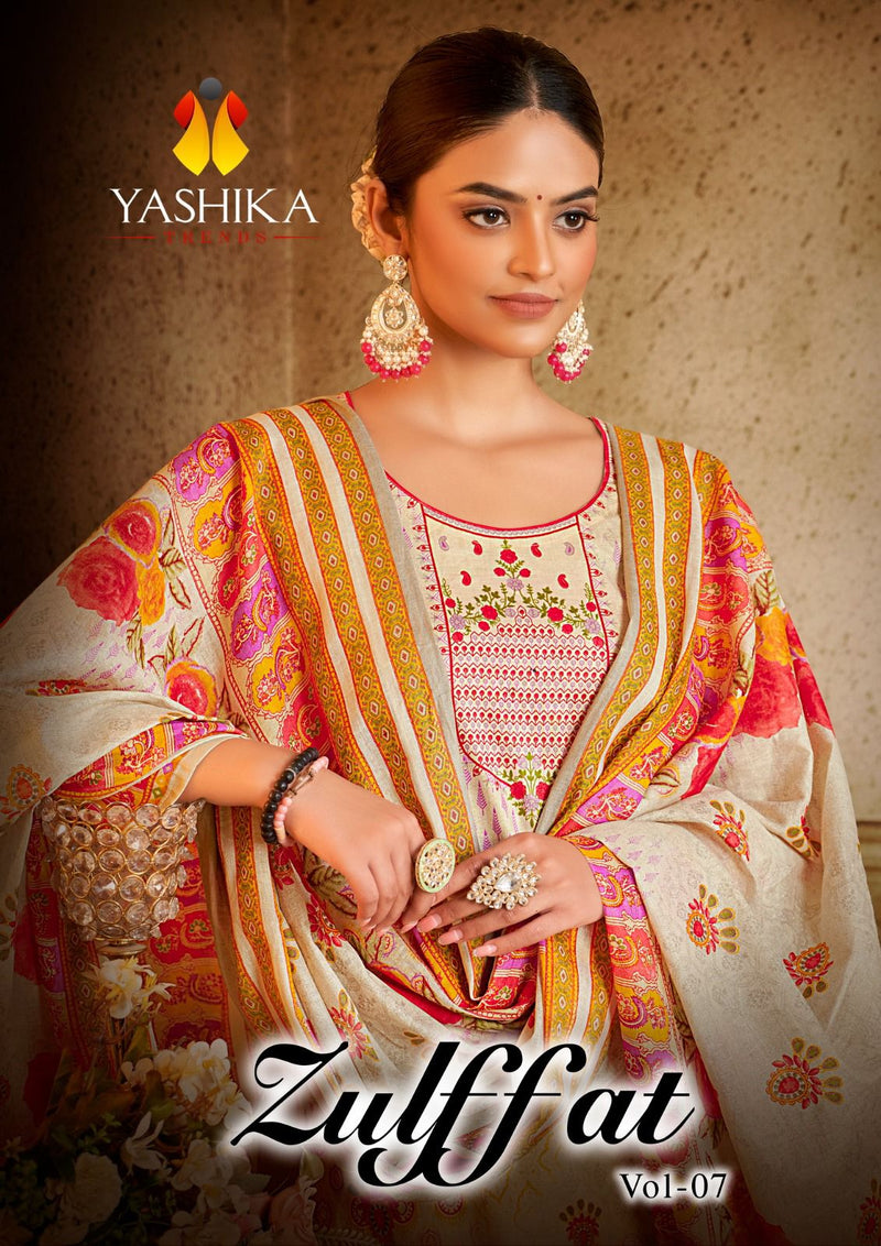 Yashika Trends Zulffat Vol 7 Pure Lawn Cotton Printed Designer Salwar Kameez