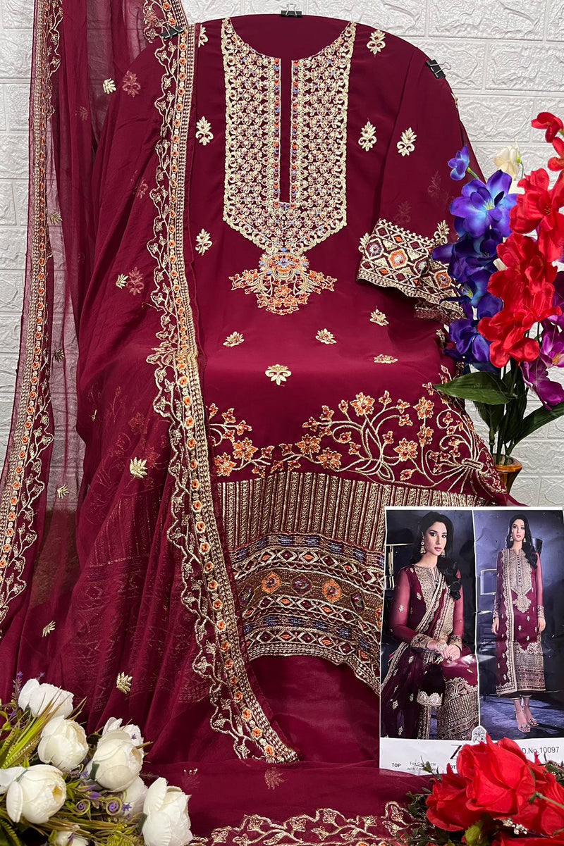 Zaha Khushbu Vol 2 Georgette With Heavy Embroidery Work Pakistani Salwar Suit