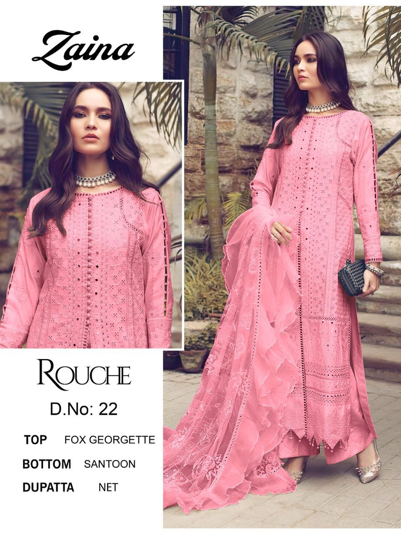 Zaina Vol 2 Faux Georgette With Heavy Embroidery Kurti
