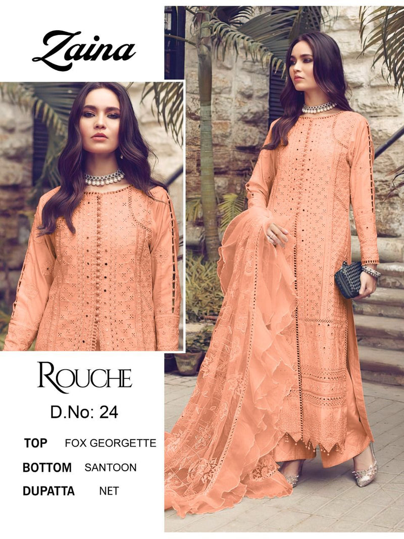 Zaina Vol 2 Faux Georgette With Heavy Embroidery Kurti
