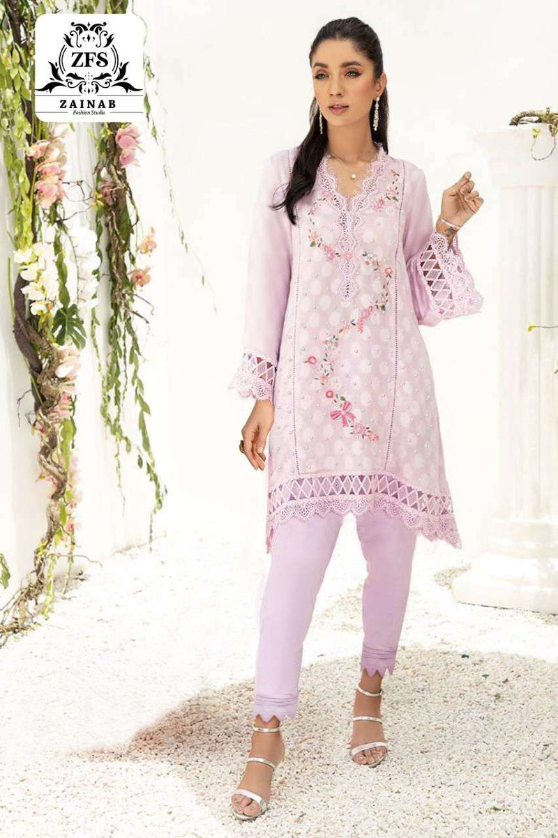 Zainab Fashion Studio Lpc 104 Georgtte Pure Cotton Fency Kurti