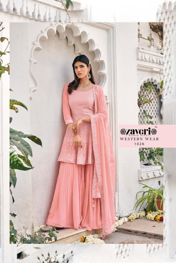 Zaveri Women Beauty Western Wear 1026 Pure Viscose Georgette Partywear Kurti