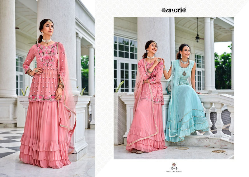 Zaveri Women Beauty Western Wear Vol 2 Pure Viscose Georgette Embroidery Work Kurti