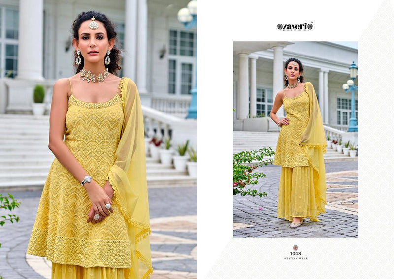 Zaveri Women Beauty Western Wear Vol 2 Pure Viscose Georgette Embroidery Work Kurti