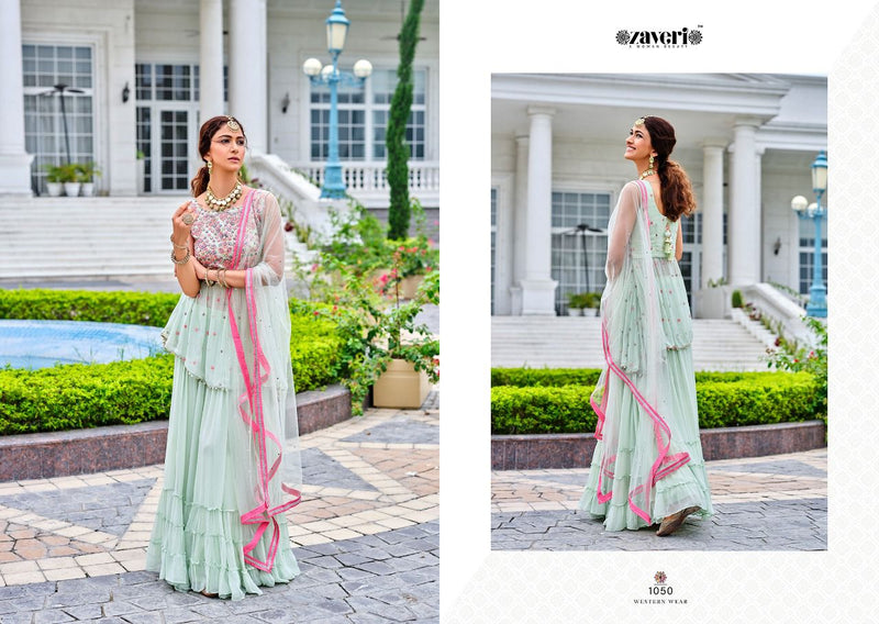 Zaveri Women Beauty Western Wear Vol 2 Pure Viscose Georgette Embroidery Work Kurti