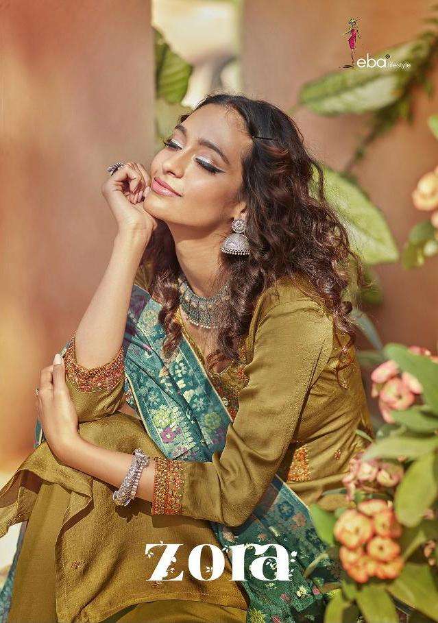 Zora By Eba Lifestyle Silk With Embroidery Work Fancy Casual Wear Pakistani Salwar Suits