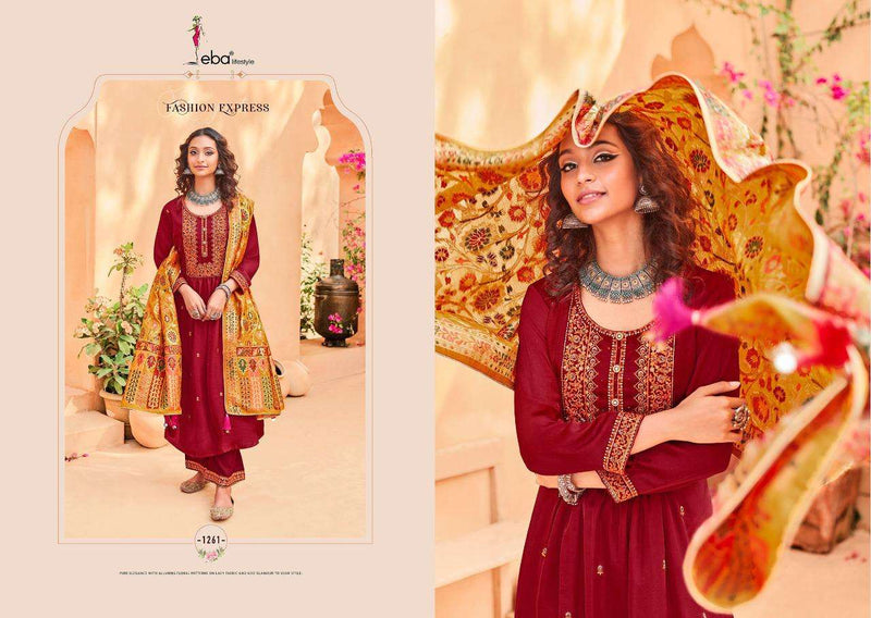Zora By Eba Lifestyle Silk With Embroidery Work Fancy Casual Wear Pakistani Salwar Suits