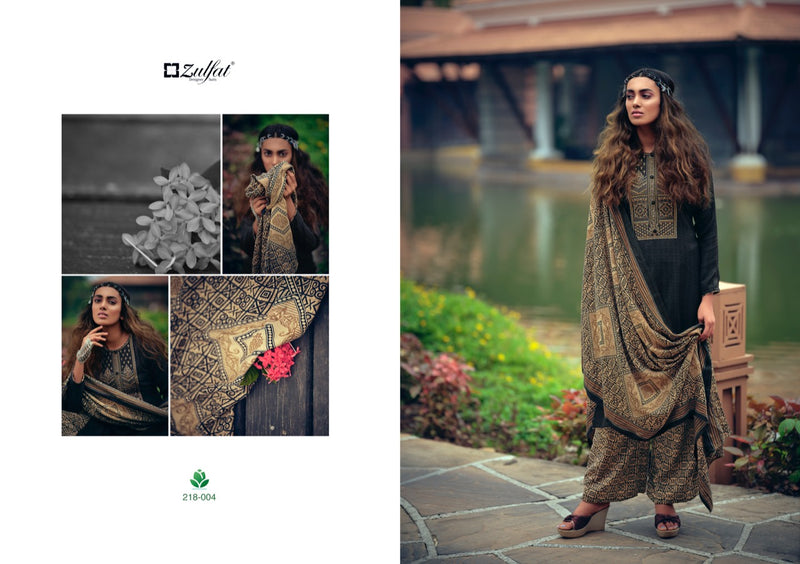 Zulfat Designer Suit Sohini Vol 3 Pure Pashmina Kashmiri Embroidery Work Salwar Kameez