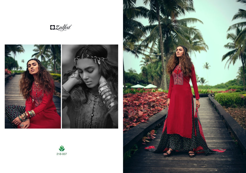 Zulfat Designer Suit Sohini Vol 3 Pure Pashmina Kashmiri Embroidery Work Salwar Kameez