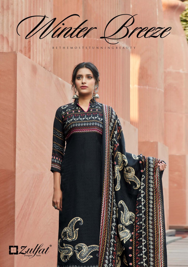 Zulfat Designer Suit Winter Breeze Vol 2 Pure Pashmina Digital Print Casual Wear Suit