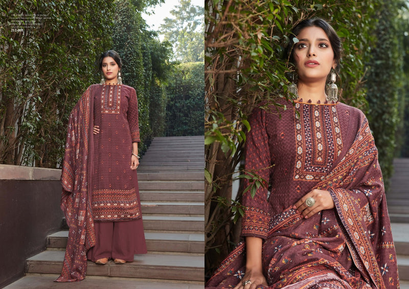 Zulfat Designer Suit Winter Breeze Vol 2 Pure Pashmina Digital Print Casual Wear Suit