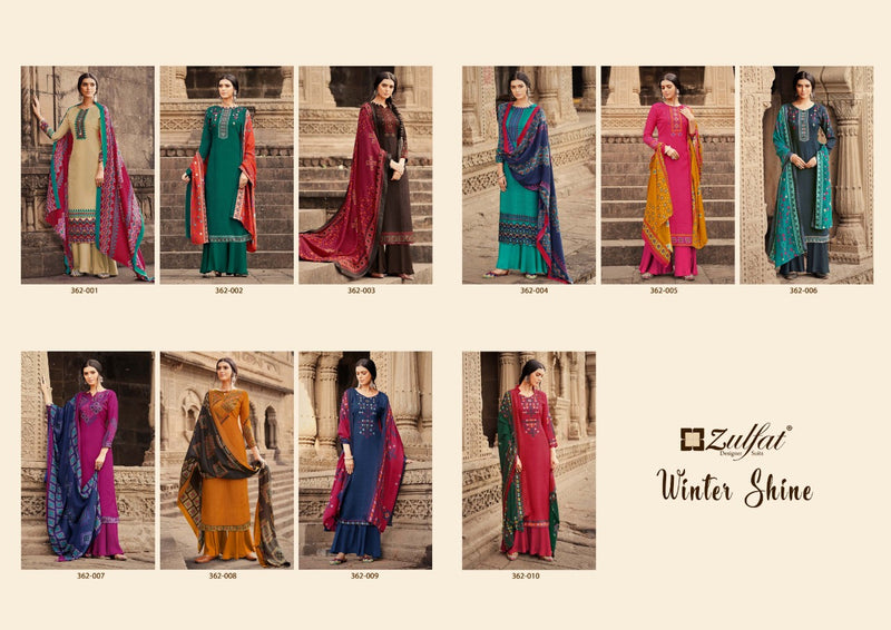 Zulfat Designer Suit Winter Shine Pure Pashmina Digital Print Winter Wear Suit