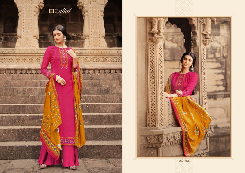 Zulfat Designer Suit Winter Shine Pure Pashmina Digital Print Winter Wear Suit
