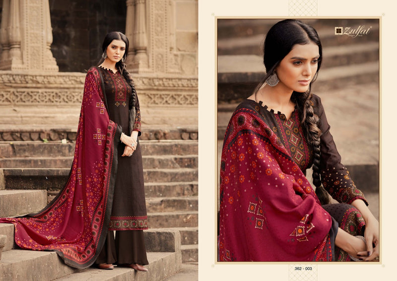 Zulfat Designer Suit Winter Shine Pure Pashmina Digital Print Winter Wear Suit