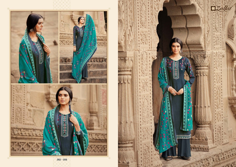 Zulfat Designer Suit Winter Shine Pure Pashmina Digital Print Winter Wear Suit