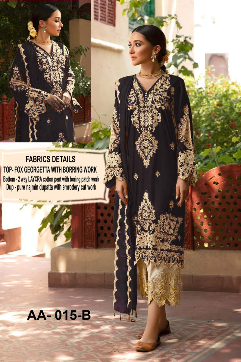 Aarhtm Dno 15 A to E Georgette With Heavy Embroidery Stylish Designer Pakistani Party Wear Salwar Suit