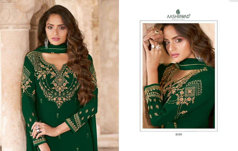 Aashirwad Saarya Dno 8599 Georgette Stylish Designer Wear Salwar Kameez