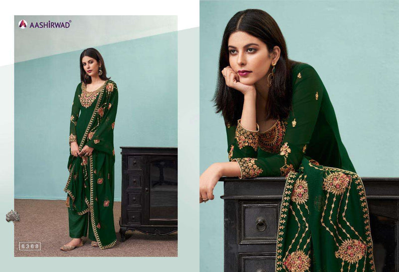 Aashirwad Tulsi Dno-8368 Georgette Stylish Designer Wear Salwar Kameez