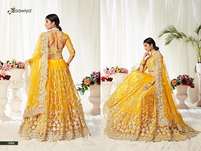 Aawiya Agnilekha Vol 1 Dno 1004 Heavy Net Stylish Designer Wear Lehenga