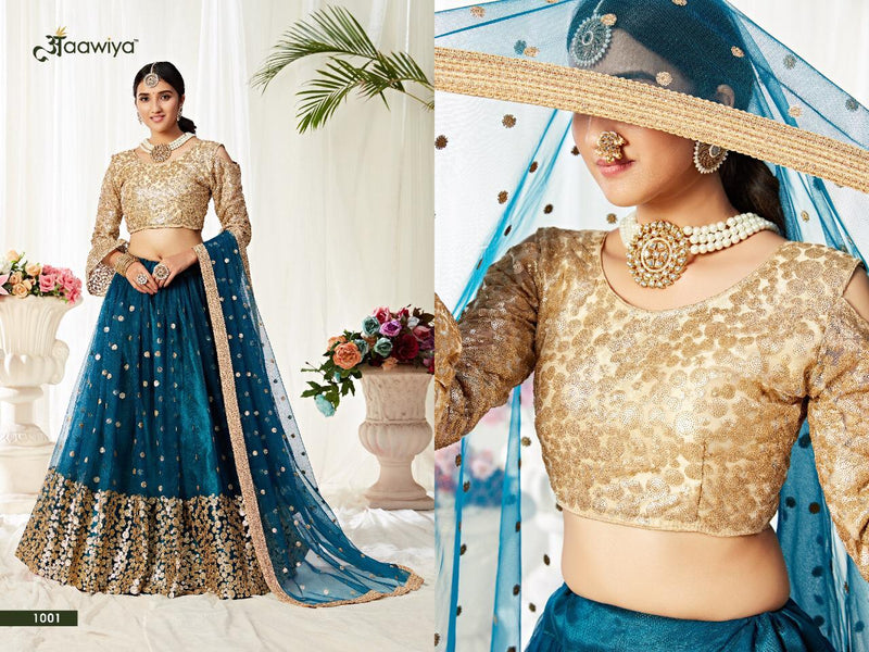 Aawiya Agnilekha Vol 1 Dno 1001 Heavy Net Stylish Designer Wear Lehenga
