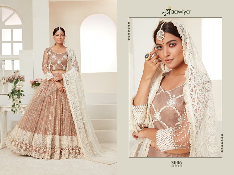 Aawiya Amrita Vol 1 Dno 3006 Heavy Net Stylish Designer Wear Lehenga