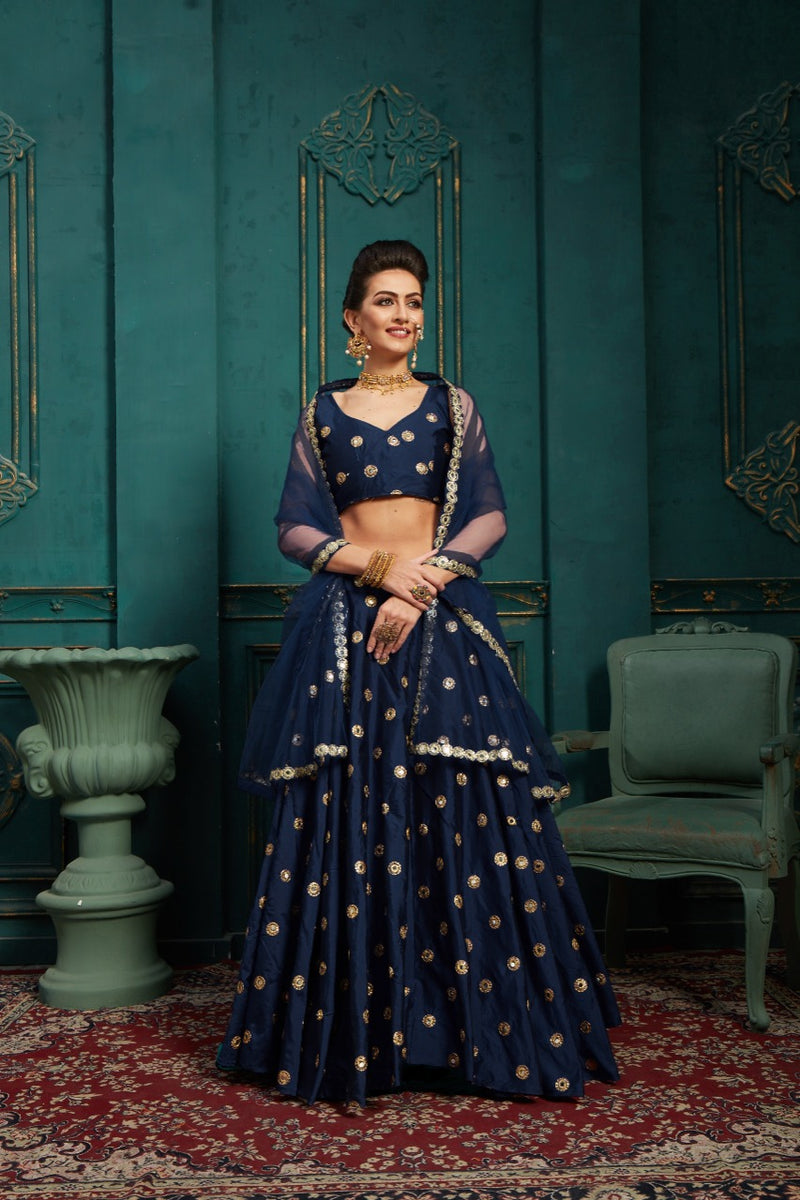 Aawiya Official Queen 701 B Tafeta Silk Stylish Designer Party Wear Lehenga Choli