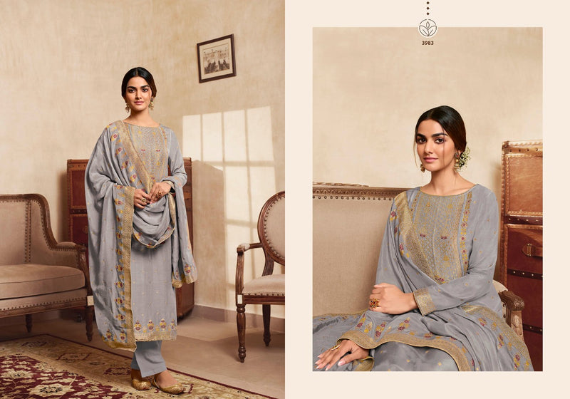 Zisa Charmy Adiva Muslin Meena Jacquard Embroidery Work Fancy Designer Festive Wear Salwar Kameez