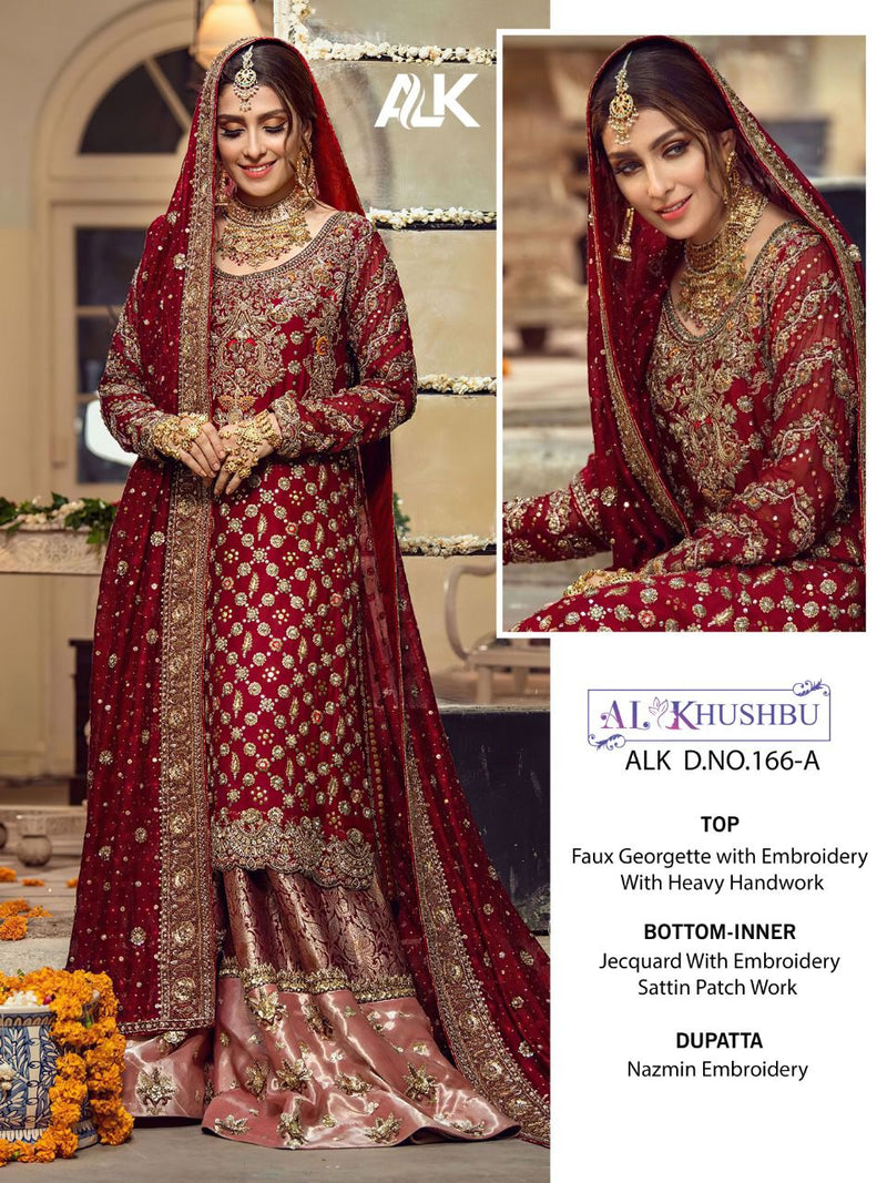 AL Khushbu Dno 166 Georgette Stylish Designer Festival Wear Salwar Suit