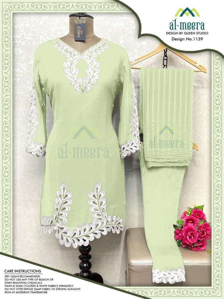 Al Meera Dno 1139 Georgette With Embroidered Stylish Designer Pakistani Style Kurti