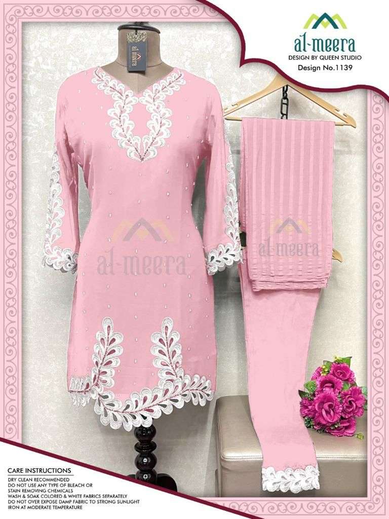 Al Meera Dno 1139 Georgette With Embroidered Stylish Designer Pakistani Style Kurti