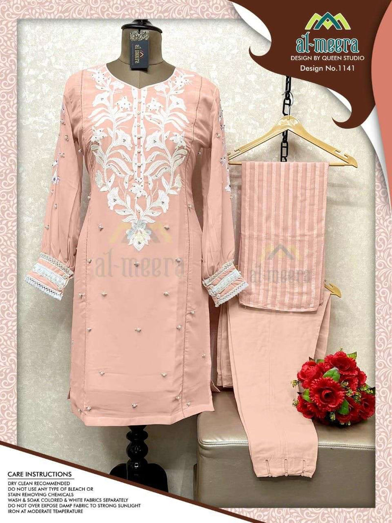 Al Meera Dno 1141 A Fox Georgette Stylish Designer Pakistani Style Kurti