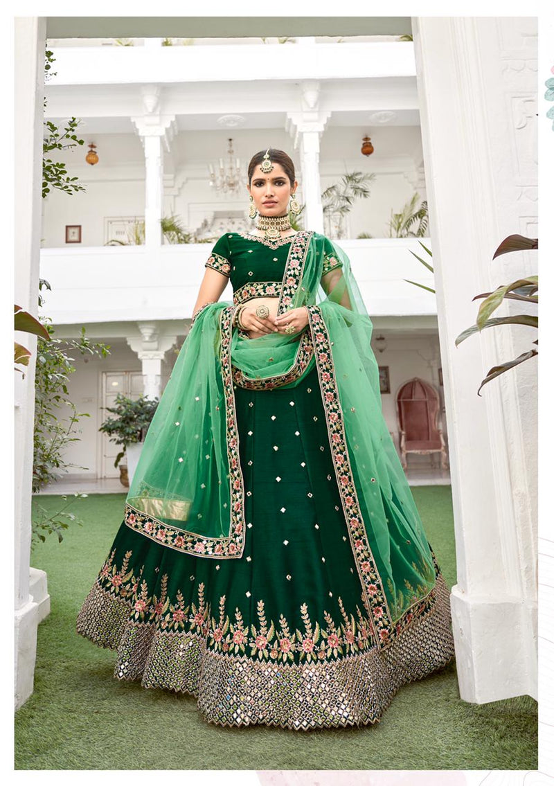 Alizeh Dno 1014 Silk Stylish Designer Embroidered Hand work Wedding Wear Lehenga Choli