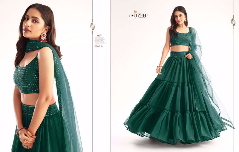 Alizeh Dno 1060 A Georgette Stylish Designer Readymade Party Wera Lehenga