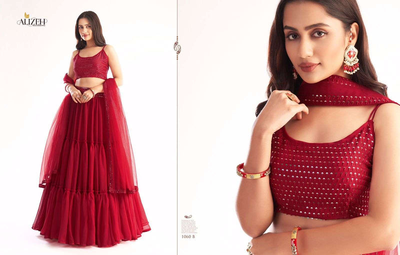 Alizeh Dno 1060 B Georgette Stylish Designer Readymade Party Wera Lehenga