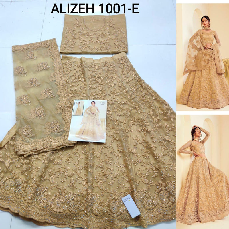 Alizeh The White Bride Dno 1001 E Net Stylish Hand Work Designer Wear Lehenga
