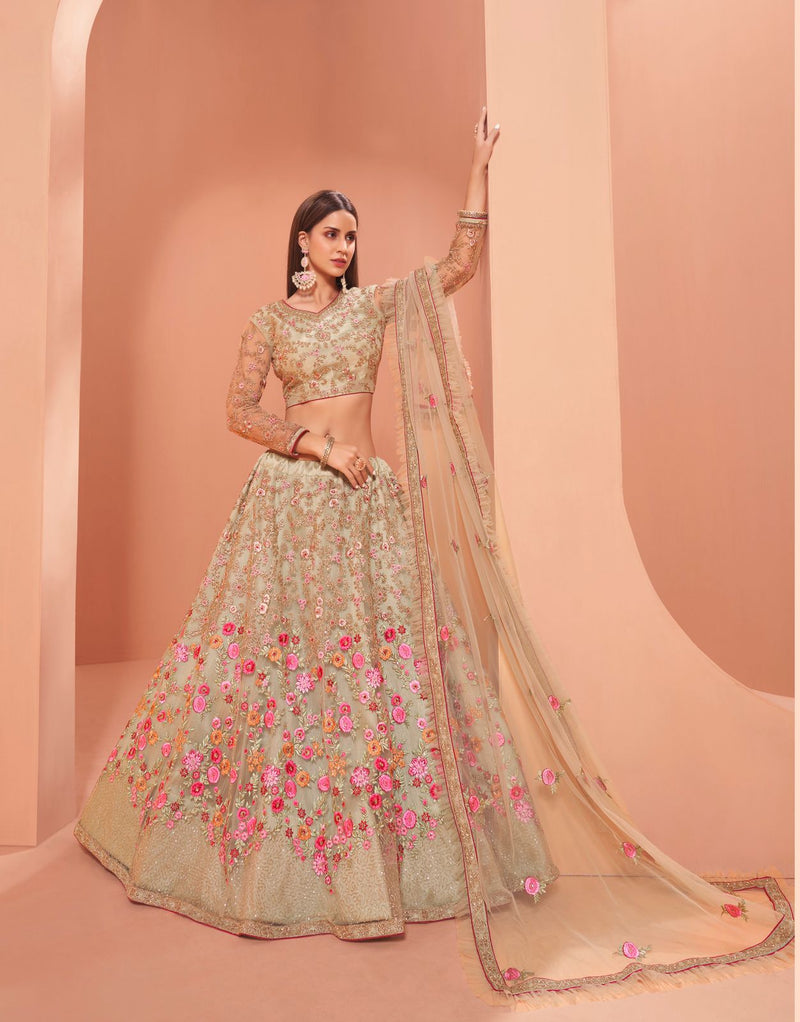 Alizeh Vol 2 Dno 1037 Net Stylish Designer Wedding Wear Lehenga