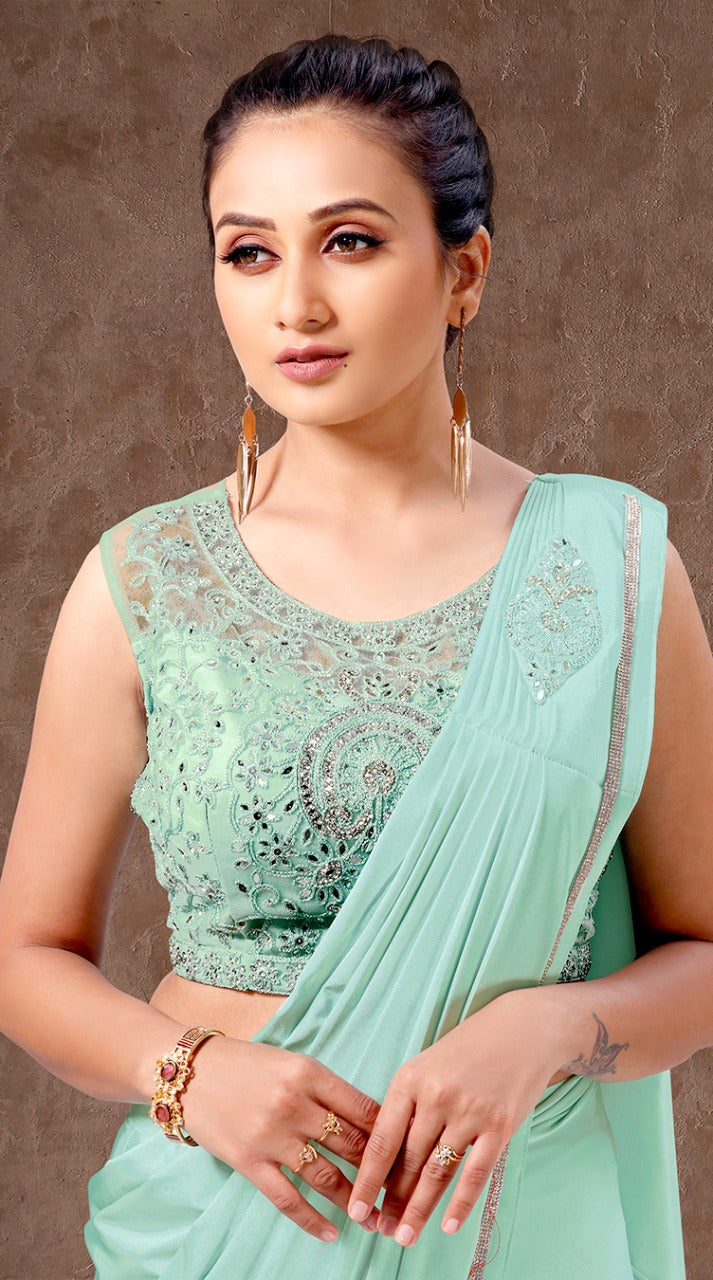 Amoha Trendz Design No 1015773 Imported Lycra Stylish Designer Party Wear Saree