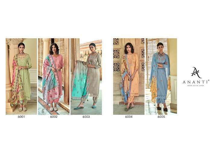 Ananti Anantam Viscose Designer Party Wear Embroidered Kurtis With Bottom & Dupatta