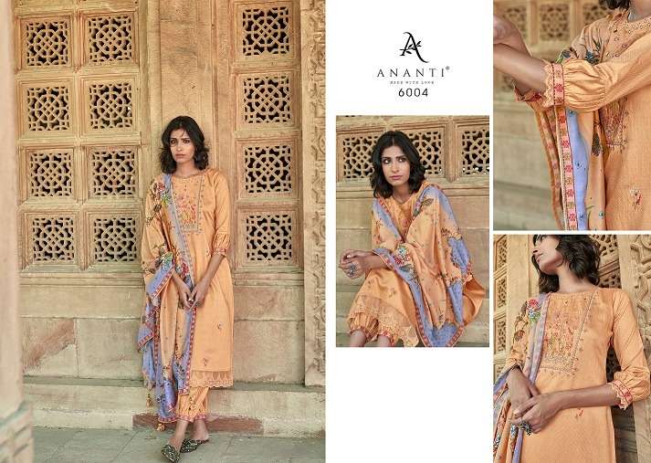 Ananti Anantam Viscose Designer Party Wear Embroidered Kurtis With Bottom & Dupatta