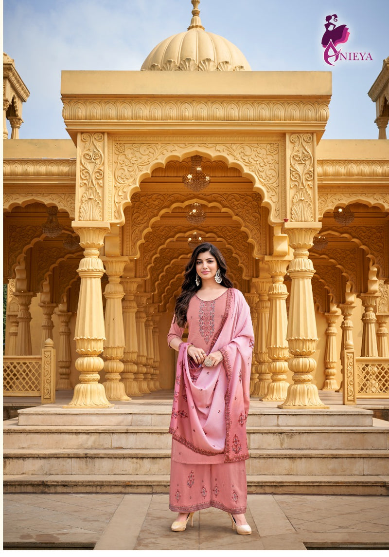 Anieya Fashion Kashmiri Vol 1 Viscose With Embroidery Work Stylish Designer Kurti With Pant Dupatta